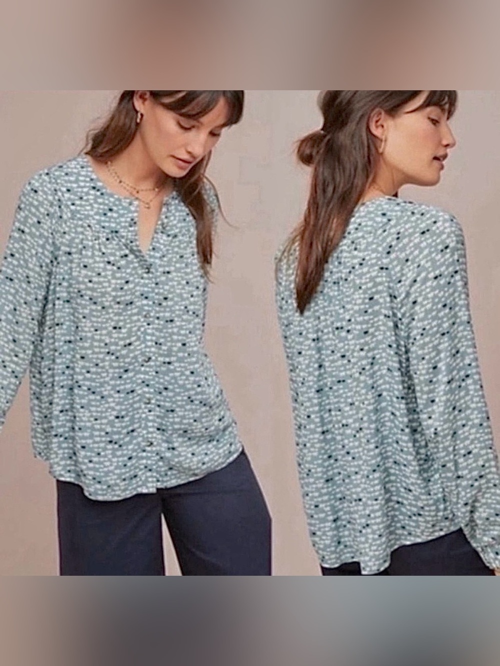 Conversations by Anthropologie polar bear blouse